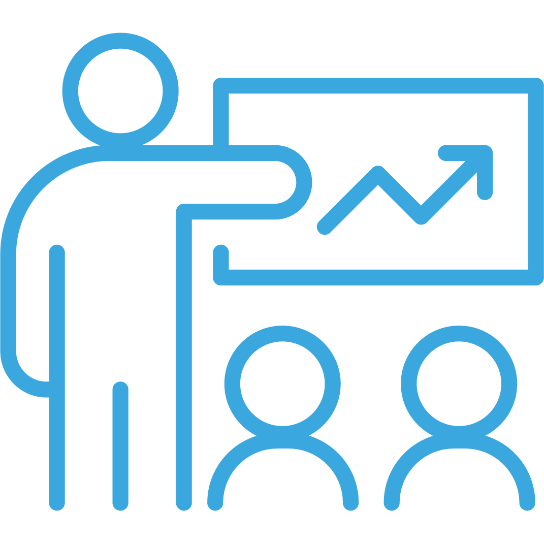 person leading a meeting